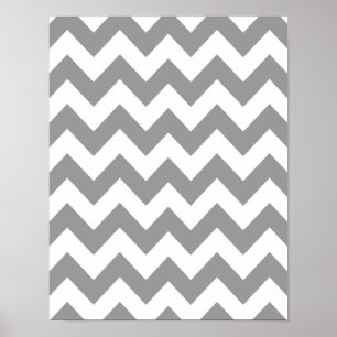 Póster Chevron corajoso cinzento
