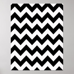 Poster Chevron corajoso preto