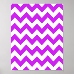 Póster Chevron corajoso roxo