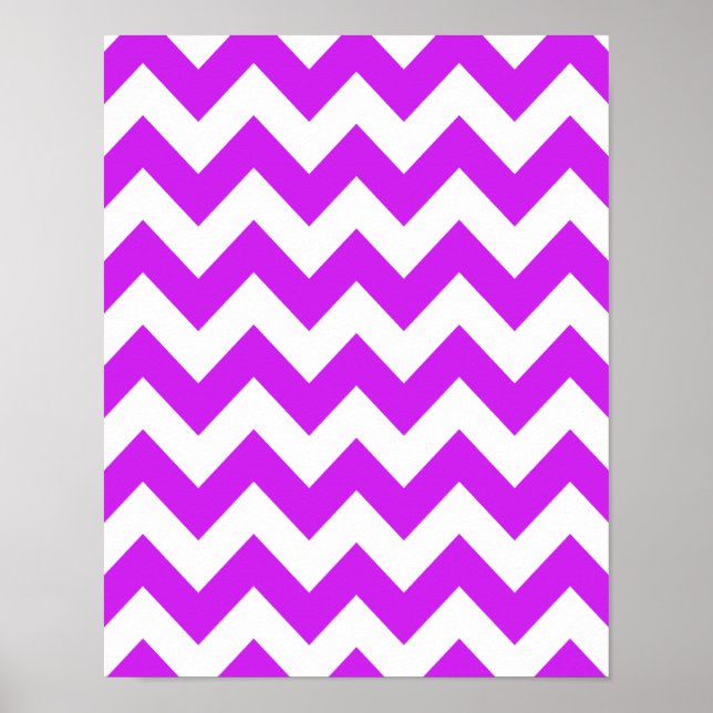 Póster Chevron roxo (Frente)