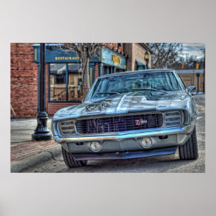 Poster Chevy 1969 Camaro Z/28 em HDR