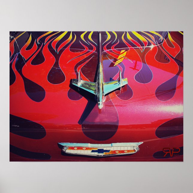 Póster Chevy Hot Rod Clássico (Frente)