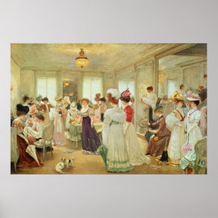 Póster Chez le Couturier Paquin de Cinq Heures, 1906