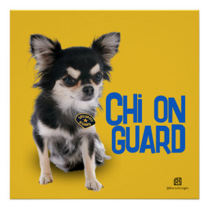 Póster Chi Na Guarda - Segurança Chihuahua - Personalizáv