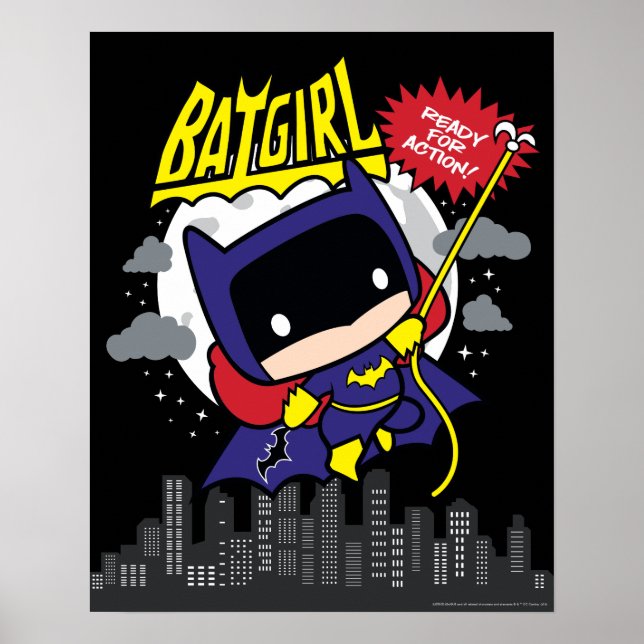 Póster Chibi Batgirl Pronto Para Ação (Frente)