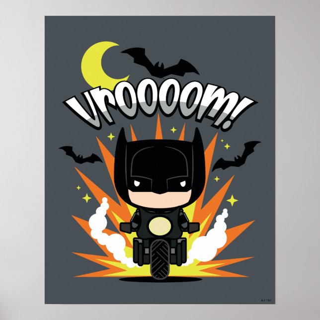 Poster Chibi Batman Batcycle (Frente)