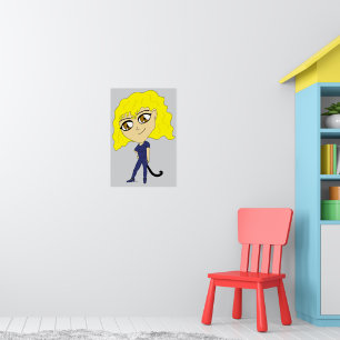 Poster Chibi com uma cauda de gato