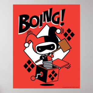 Póster Chibi Harley-Quinn-In-A-Box Com Martelo