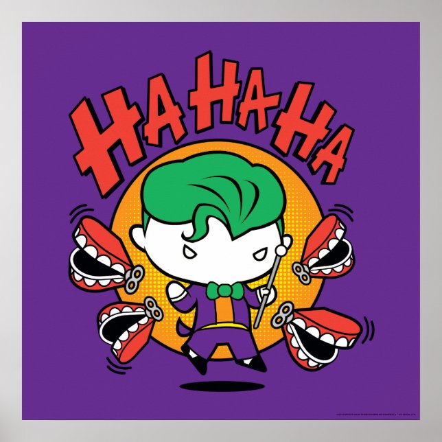 Póster Chibi Joker Com Dentes De Brinquedo (Frente)
