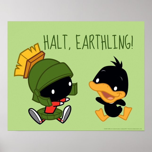 Póster Chibi MARVIN THE MARTIAN™ & DAFFY DUCK™ (Frente)