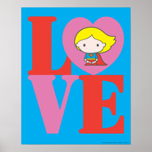 Poster Chibi, super garota, amor