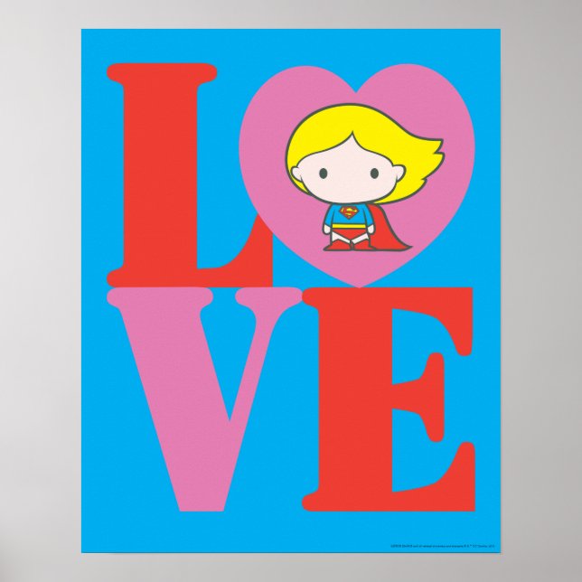 Poster Chibi Supergirl LOVE (Frente)