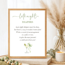 Poster Chic A TIni Um Baby Shower Fraldas Noturnas