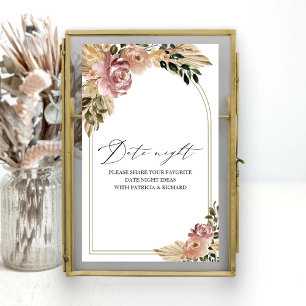 Poster Chic Boho - Chá de panela Date Jar Night