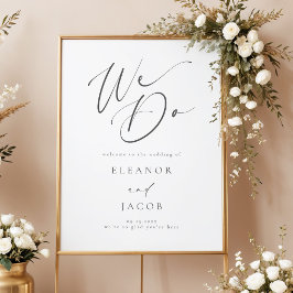 Poster Chic Caligrafia Script Fazemos Boas-Vindas de Casa