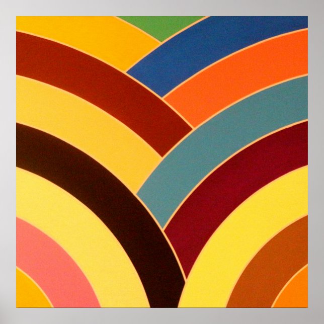 Póster chic chevrons sofisticados (Frente)