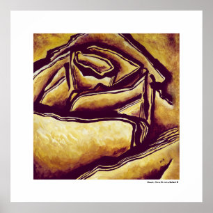 Poster Chic Decor Abstrato Rosa amarelo