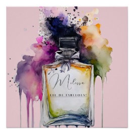 Póster Chic Eau De Fabuloso Cana de Água Personalizada Pa
