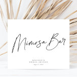 Poster Chic Elegant - Sinal de Bar Mimosa Mimosa de Chá d<br><div class="desc">Este bar chic e minimalista mimosa chá de panela apresenta um histórico branco clássico, emparelhado com uma simples, mas elegante tipografia e caligrafia de cinzas escuras. Basta editar o modelo com suas informações e escolher qualquer opção. Todas as cores neste modelo são personalizáveis, até mesmo o script. De moderno a...</div>