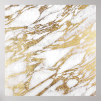 Chic Elegant White e Dourado Padrão Marble