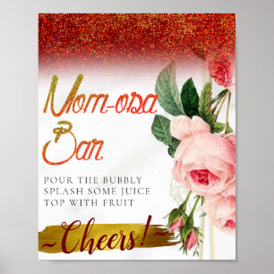 Poster Chic Elegante Floral Elegante Mimosa - Sinal de Ba