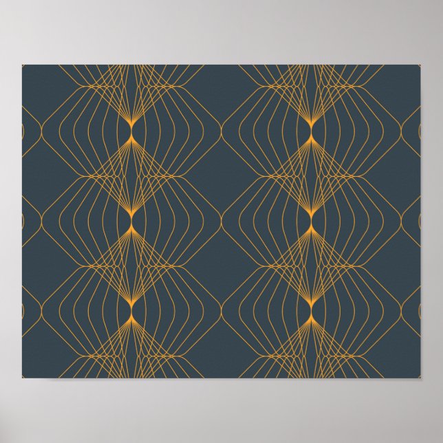 Poster Chic, elegante, simples padrão gráfico geométrico (Frente)
