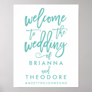 Poster Chic Hand - Letra Dourada Wedding Sign