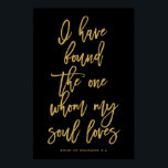 Poster Chic Hand Lettered: Encontrei Um Sinal<br><div class="desc">"Encontrei o que minha alma ama,  Canção de Salomão 3:4"</div>