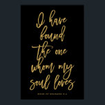 Poster Chic Hand Lettered: Encontrei Um Sinal<br><div class="desc">"Encontrei o que minha alma ama,  Canção de Salomão 3:4"</div>