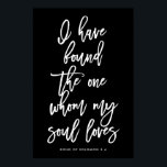 Poster Chic Hand Lettered: Encontrei Um Sinal<br><div class="desc">"Encontrei o que minha alma ama,  Canção de Salomão 3:4"</div>