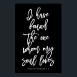 Poster Chic Hand Lettered: Encontrei Um Sinal<br><div class="desc">"Encontrei o que minha alma ama,  Canção de Salomão 3:4"</div>