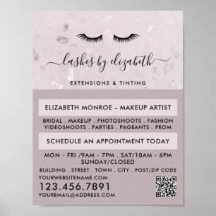 Poster Chic Lashes Modern Beauty Makeup Artist Adverte