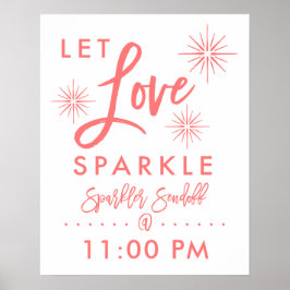 Poster Chic - Letra Sparkler Sinal | Coral