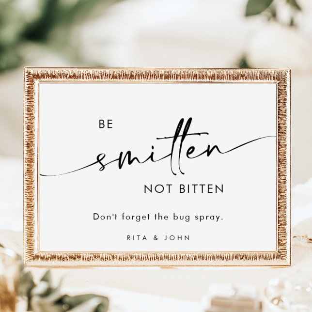 Poster Chic Modern Wedn Sunscreen e Inseto Spray Sinal (Criador carregado)