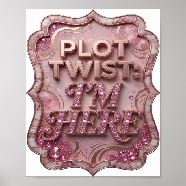 Poster Chic Ouro VIRADA DE PLOT AQUI ESTOU (Frente)