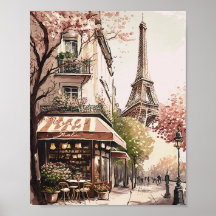 Chic Parisiense Cafe Eiffel Tower Paris França Cen