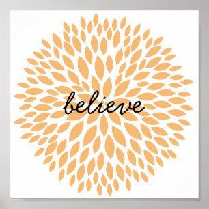 Poster Chic Peach Floral