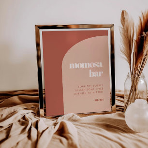 Poster Chic peach terracotta arch Momosa bar
