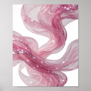 Poster Chic Prata ONDA ROSA Design Moderno