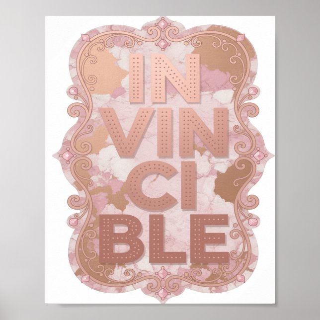 Poster Chic Rosa IN VINCÍVEL Design (Frente)