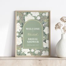 Chic Sage Green Chinoiserie Chá de panela Bem-vind