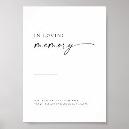 Poster Chic + Script Moderno Simples Em Memória De Sinal