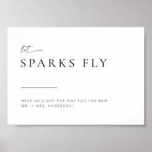 Poster Chic + Simples Sinal de Saída do Sparkler de Casa