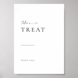 Poster Chic + Simples Sinal de Termo de Casamento de Scri