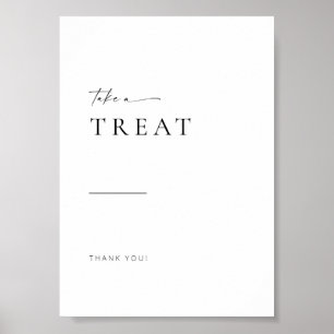 Poster Chic + Simples Sinal de Termo de Casamento de Scri