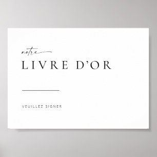 Poster Chic + Sinal de Convidado de Casamento Moderno F