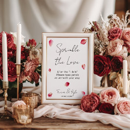 Poster Chic Sprinkle o Petal do amor manda o casamento