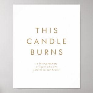 Poster Chic Tipografia Dourada Esta Vela Queima Casamento