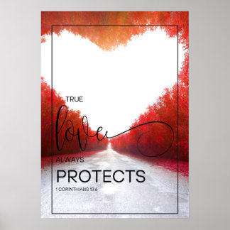 Poster Chic Wedding Aisle Sinal - 1 Corinthians 13:6