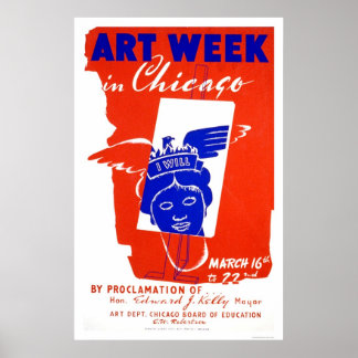Póster Chicago Art Week 1940 WPA